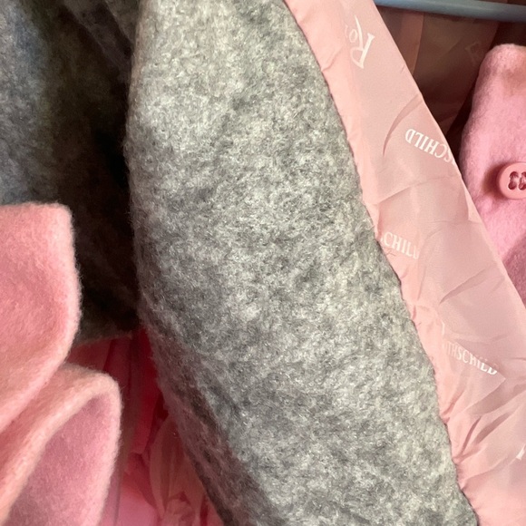 Vintage Rothschild Pink Wool Coat with Faux Fur Trim Size 2T NWT - Picture 8 of 10